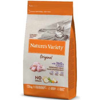 Nature Variety Gato Adulto Sterilised Perú no grain 7kg